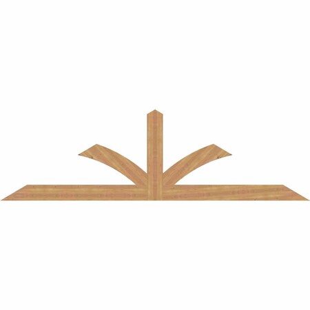 Ekena Millwork Richland Timber Gable Bracket, Western Red Cedar, 108"W x 31 1/2"H x 1 1/2"D x 5 1/2"F, 7/12 Pitch GBW108X31X0206RIC00SWR